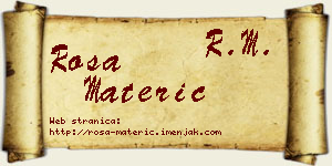 Rosa Materić vizit kartica